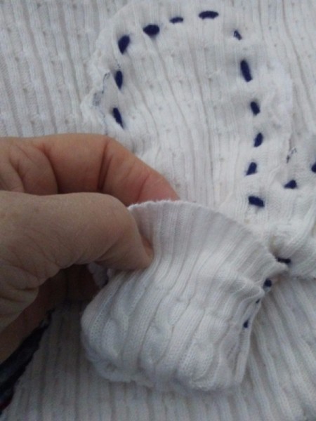 Cozy Mittens from Sweater - gently turn inside out
