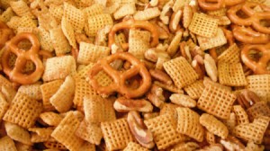 Gluten Free Chex Party Mix closeup