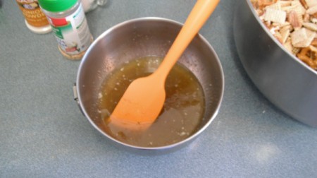 Butter, worchestershire sauce in bowl