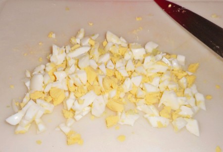 chopped eggs