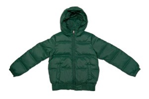 Green down jacket