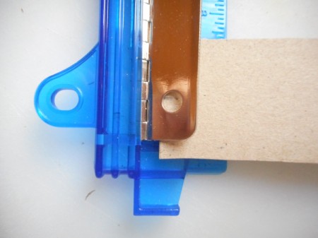 Sturdy Chipboard Bookmarks - use a hole punch to mark the hole and a craft knife to complete the cut