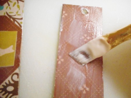 Sturdy Chipboard Bookmarks - trim off excess paper and add coats of Mod Podge