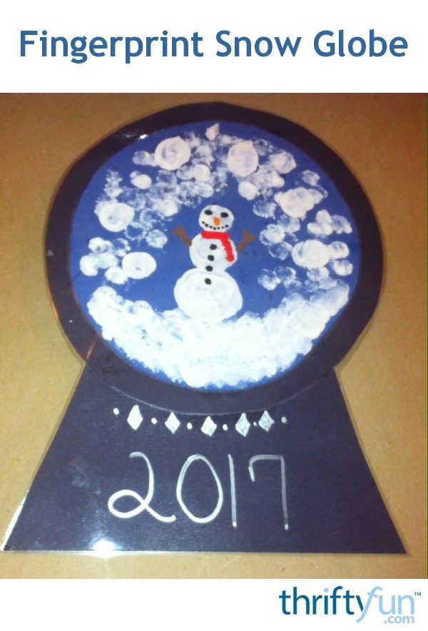 Fingerprint Snow Globe Kids' Craft ThriftyFun