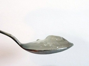 A spoonful of homemade styling gel