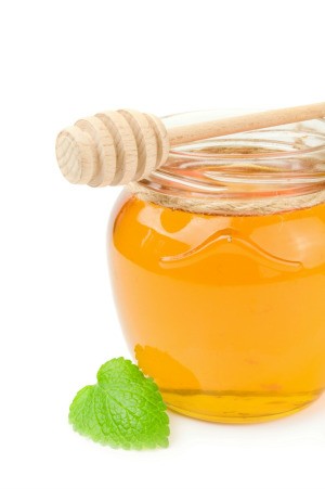 A jar of honey.