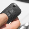 A remote key for a Toyota car.