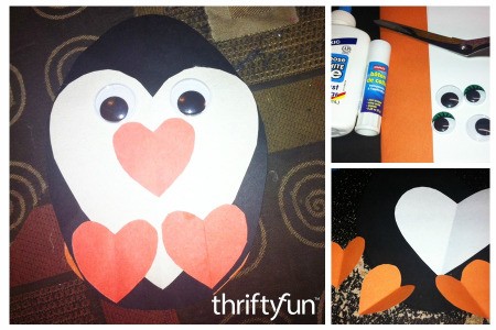 Making a Heart Shaped Paper Penguin