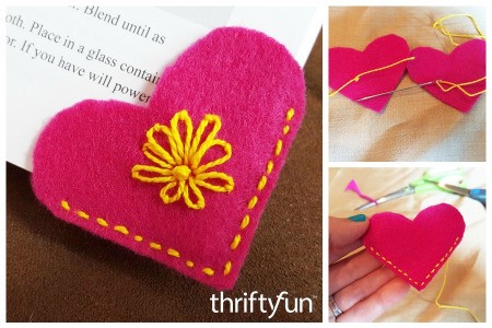 Making a Felt Heart Bookmark