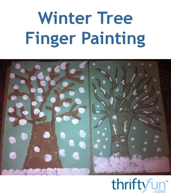 Winter Tree Finger Painting | ThriftyFun