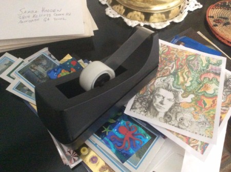 Make Your Own Photo Postcards - use double stick tape along edges