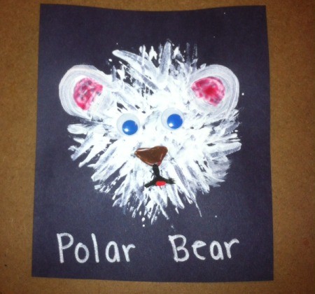 Fork Bears - use a brush to add pink to ears and paint on eyes, nose, and mouth then glue on eyes