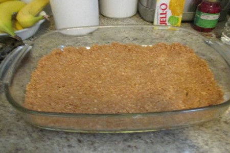 bottom crust in glass pan