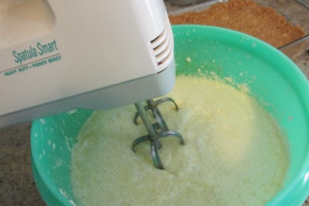 mixing jello and cream cheese