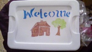 Hand-Drawn Stencils Using Crayons on Plastic Lid - crayon drawings