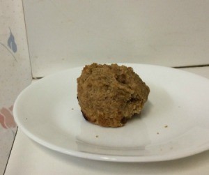 a muffin on plate