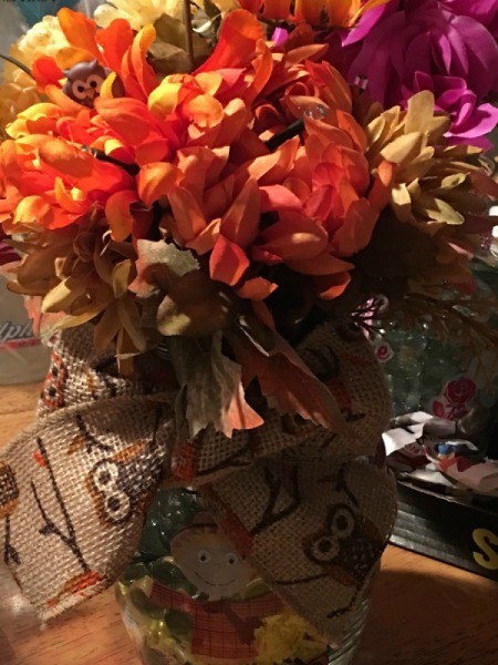 Lighted Flower Vases - autumn flower colors