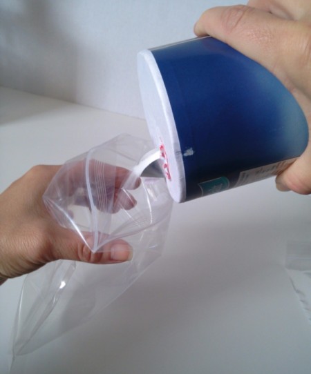 Colored Salt Decor - pour desired amount of salt for each color into plastic bags