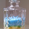 Colored Salt Decor - cut glass style decanter with layered colored salt