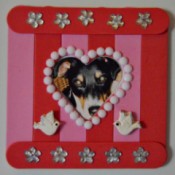 Pure Love Valentine's Day Magnetic Frame - finished magnet with pet photo