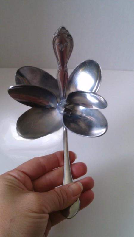 Spoon Flower - hand holding completed spoon flower