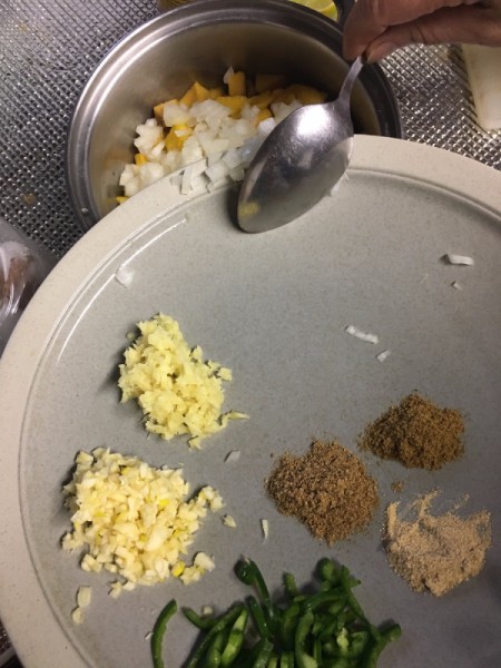 minced ingredients on plate