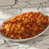 Sweet potato hash in a serving dish.