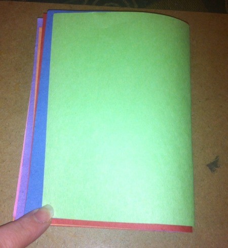 Name Heart Caterpillar - stack of colored construction paper one sheet for each letter of child's name and one for head