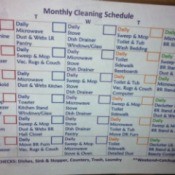 Keep Up With Household Chores By Creating a Cleaning Schedule - unmarked schedule