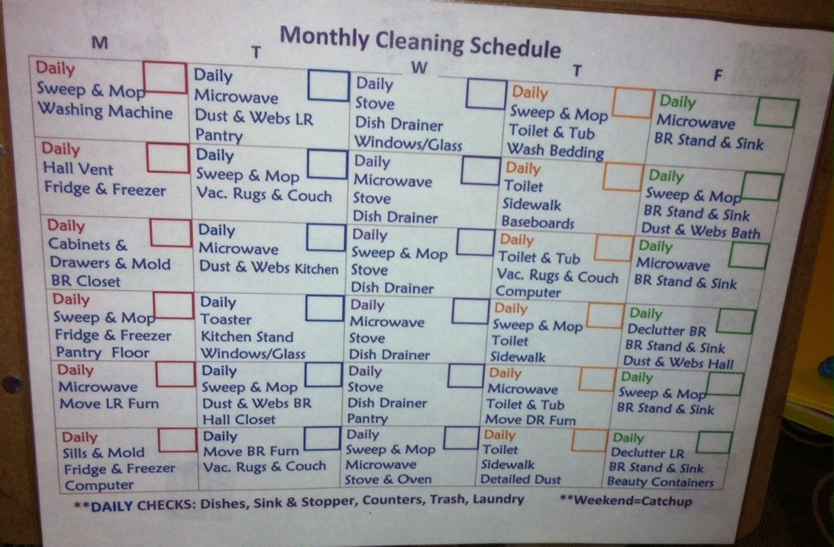 Keep Up With Household Chores By Creating A Cleaning Schedule