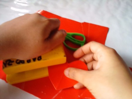 Valentine Bookmark - punch a hole in one side