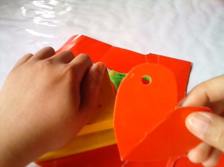 Valentine Bookmark - heart with hole punched