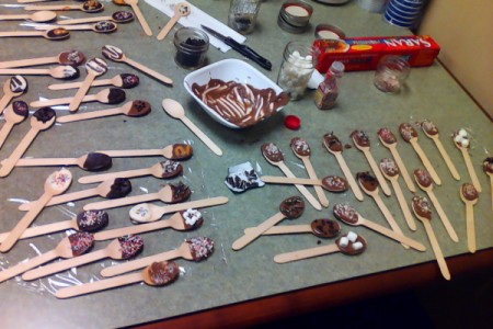 Delicious Hot Cocoa with Chocolate Spoons