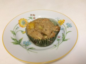 Orange muffin on plate