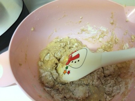 combining wet and dry ingredients