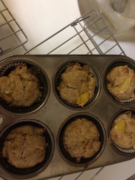 baked muffins in tin