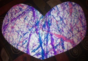 Marble-Painted Heart - finished heart