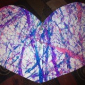 Marble-Painted Heart - finished heart
