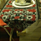 Bandanna Table Runners - red and black bandannas sew into a runner