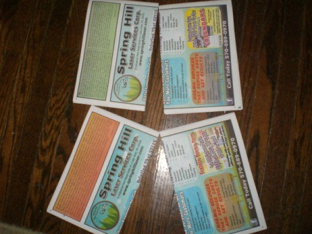 Valentine's Day Banner - cut the publications in half