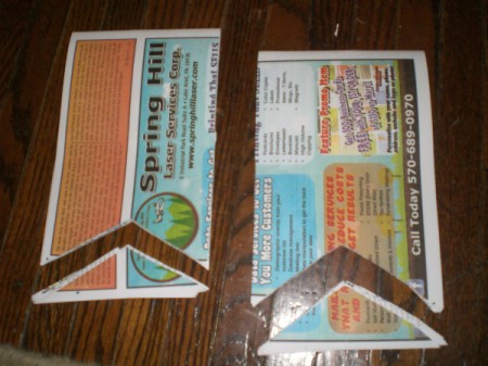 Valentine's Day Banner - cut a V from the bottom of the rectangle