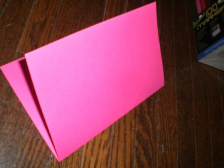 Valentine's Day Banner - fold colored paper in half