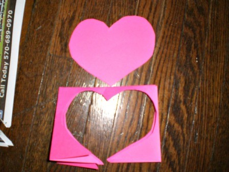 Valentine's Day Banner - cut out heart shape