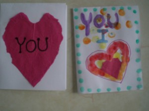 Easy Kids' Valentine Cards - both finished cards
