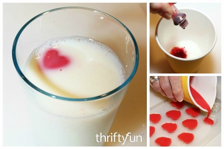 Heart Shaped Milk Ice Cubes