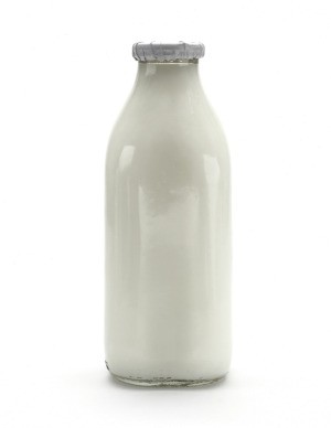 A bottle of fresh milk.