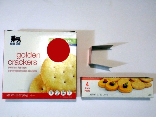 Organizing Seeds - snack cracker box