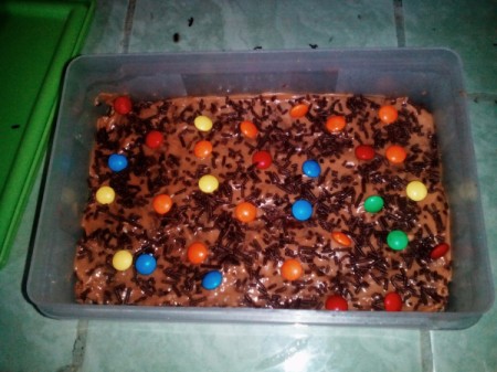 added chocolate sprinkles