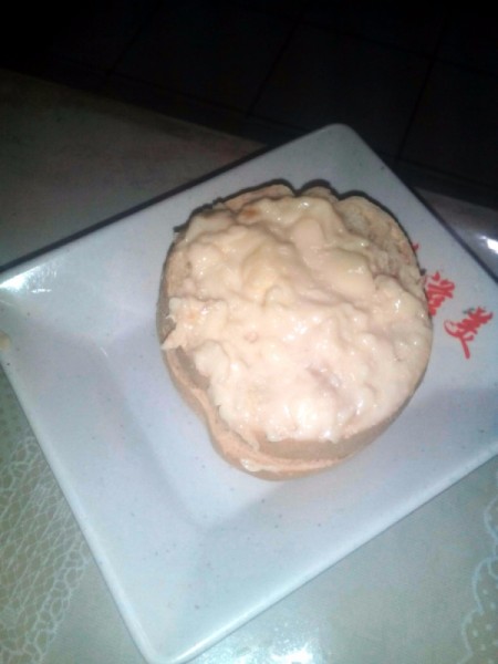 cheese spread on bread