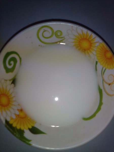 cornstarch and water in bowl